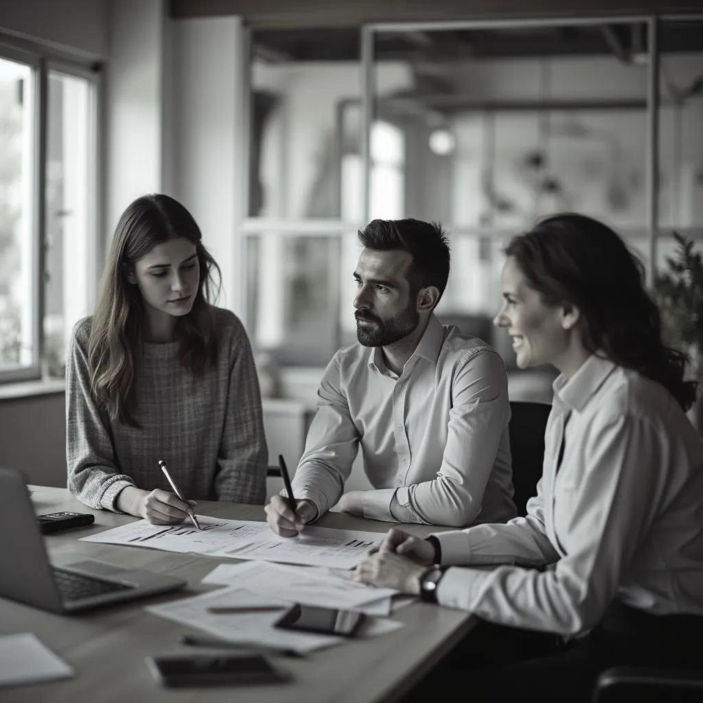 Consultor asesorando a un cliente